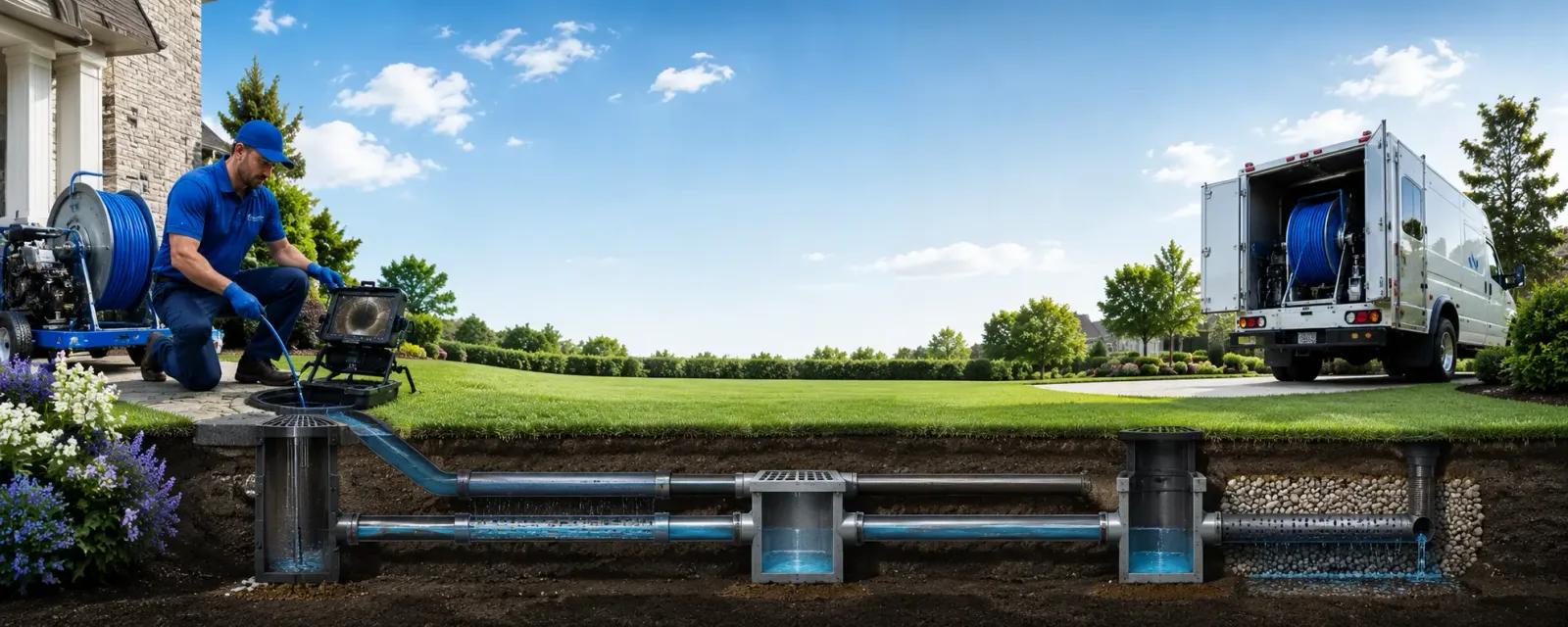 Outdoor drain cleaning information for Enon, OH